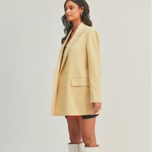 Butter Yellow Women's Oversized Blazer